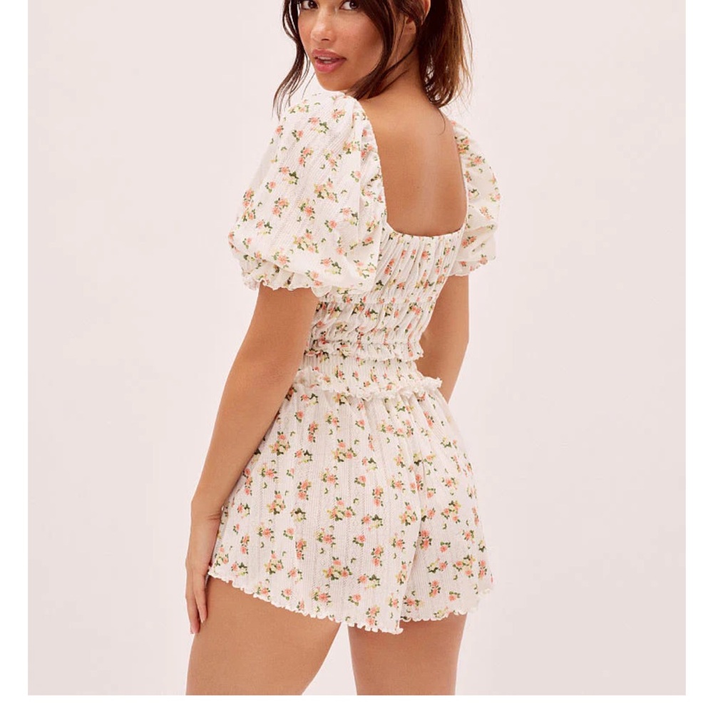 For Love And Lemons Lola Pointelle Crop Top & Shorts (NWT) - Picture 3 of 9